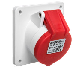 Gniazdo tablicowe 16A 4P 400V 6h IP44 skośne 12500