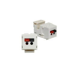 KOS45 Moduł Keystone - gniazdo głośnikowe biały 500472