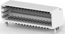 Pin header, 30 pole, pitch 2 mm, angled, natural, 3-292138-0