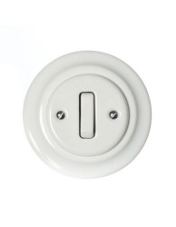 CERAMICZNY PRZYCISK DZWONKOWY PODTYNKOW KLAWISZOWY BIAŁY Z RAMKĄ 2PD01AW KLBR