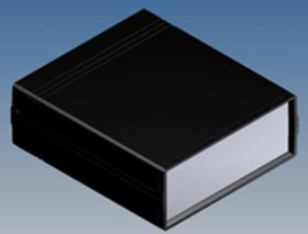 ABS enclosure, (L x W x H) 154 x 173 x 61 mm, black (RAL 9004), CAB 233.9 SCHWARZ