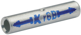 Butt connector, uninsulated, 10 mm², metal, 25 mm, 10B