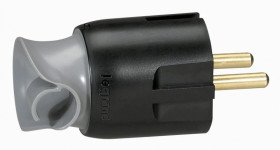 HELMO Wtyczka przenośna obrotowa 2P+Z 16A czarna 50173