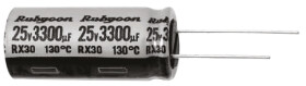 Kondensator 100 μF 50V dc Otwór przelotowy Rubycon roztaw: 5 mm 50RX30100M10X12.5