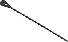 Beaded cable tie, releasable, PA, (L x W) 222.3 x 1.5 mm, bundle-Ø 60.3 mm, black, 10150290