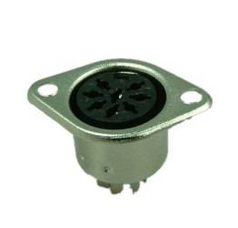 DIN 8-pin Socket for Housing, Soldered