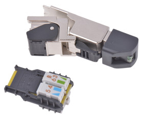 Złącze RJ45 Męski Złącze RJ45 Montaż na kablu Cat6a Telegartner, proste, 8P8C-żyłowe