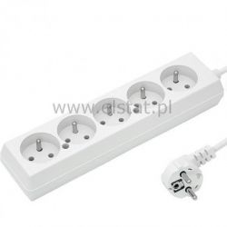 Przedłużacz 5GN 1,5m + 0 biały