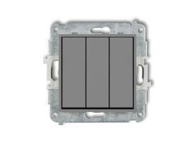 MINI Wyłącznik potrójny szary mat 27MWP-7 KARLIK