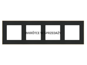 SIMON 55 Ramka 4 poczwórna DUO czarna podstawa złota TRD4.166/149 KONTAKT SIMON
