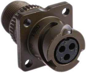 Złącze 3-pinowe Żeński Amphenol Limited Żeński Montaż ścienny MIL-DTL-5015 rozmiar 10SL
