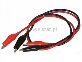 Krokodylek; 42mm x2 + kabel 50cm ( R + B ) żabka