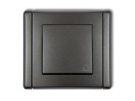 FLEXI Wyłącznik zwierny przycisk "dzwonek" grafitowy 11FWP-4 KARLIK