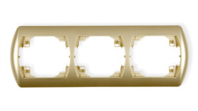 Trend Ramka Pozioma Potrójna Złoty 6Rh-3
