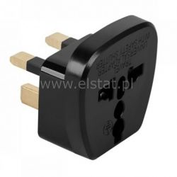 Adapter AC wtyk UK- gn. uniwersalne, QZ36, czarne