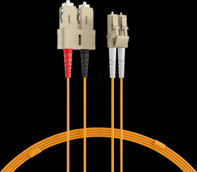 O0320.0,50 Duplex Jumper LC-SC 9/125µ, OM2, LSZH, orange, 2 mm, 0.5 m