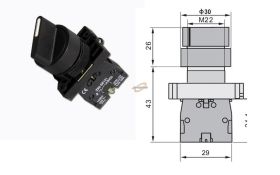 PRZEŁĄCZNIK PIÓROWY 3 POZ. XB2-EJ33 ON-OFF-ON