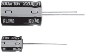 Electrolytic capacitor, 15 µF, 16 V (DC), ±20 %, radial, pitch 3 mm, Ø 5 mm, UKL1C150MDD