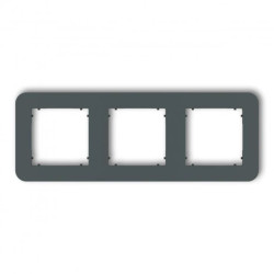 MINI Ramka uniwersalna potrójna zaokrąglona z tworzywa grafitowy mat 28MRTZ-3