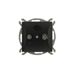 Opal Gniazdo abonenckie RTV satelitarne przelotowe kolor czarny matowy GAPS/P-Op moduł CZ