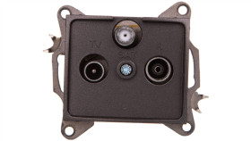 Domo Gniazdo Rtv/Sat Przelotowe Grafit 011340041 24924