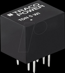 TDN 5-2412WI DC/DC converter, TDN 5WI series, 5 W, 9-36/12 VDC, DIP