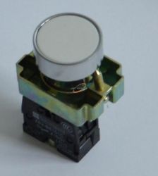 PRZYCISK STEROWNICZY METALOWY BIAŁY fi22mm