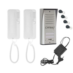 CYFRAL Domofon - zestaw 2NR COSMO R2 srebrny RIFD