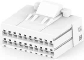 Socket housing, 20 pole, pitch 2.5 mm, straight, natural, 9-1318118-9