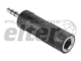 Wtyk Jack 3,5mm - gniazdo Jack 6,3mm plastik