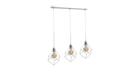Lampa Wisząca Loftowa 3Xe27 Ruben Silver