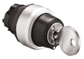 Przełącznik obrotowy kluczykowy 3-pozycyjny wycięcie: 22mm Zatrzask IP66, IP67 Lovato przycisków: 2