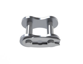 Ogniwo łańcucha rolkowego, typ: 10B-1, połączenie: Zacisk sprężynowy, Stal nierdzewna