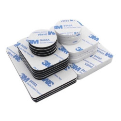 Mikroguma dwustronna z klejem 2,5mm 50x30mm - czarna - 3M - podkładka piankowa samoprzylepna