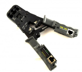 Zaciskarka złączy RJ-45/RJ-11/RJ-12 z testerem HT-022