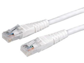 Patchcord UTP kat.5e 0.25m (biały)