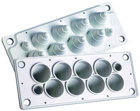 MC10 IP54 RAL 7035 kolor szary, Przepust wielootworowy, wersja UL94 V-0 MBA1N10X11