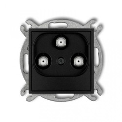 MINI Gniazdo multimedialne 3F DATA (UPC) czarny mat 12MGMU