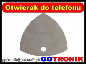 Metalowy otwierak do telefonów