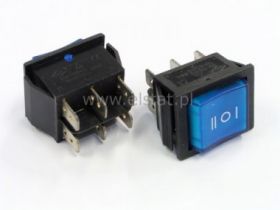 Przeł. kołys. ON-OFF-ON stabilny 6P podśw.