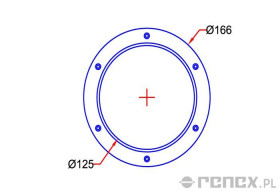 Flansza do komory pochłaniającej 125 mm biała