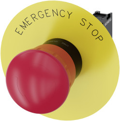 EMERG. STOP mushroom pushb., 40mm, red