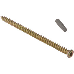 ForgeFix CFS122 Concrete Frame Screw Torx High-Low Thread ZYP 7.5x122mm Box 100