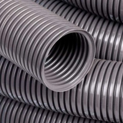 Rura karbowana 750N do zalewania betonem samogasnąca szara z pilotem i smarowaniem fi 25/19 ECICTA25T /100m/