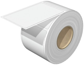 Polyester device marker, (L x W) 85 x 54 mm, white, roll with 100 pcs, 2496770000