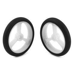 Pololu Wheel for Micro Servo Splines (21T, 4.8mm) - 40×7mm, White, 2-Pack