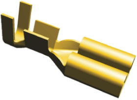 Konektor płaski Żeński 6.35 x 0.8mm długość 19.2mm Izolacja: Nieizolowane