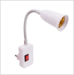 ADAPTOR ŻARÓWKI E-27/WTYK SIEC.+WYŁĄCZNI