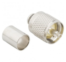 Złącze koncentryczne Montaż na kablu Męski typ złącza Złącze UHF 0.3GHz Połączenie zagniatane typ kabla RG-213, RG-214,
