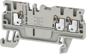 Through terminal block, push-in connection, 1.5 mm², 17.5 A, 6 kV, light gray, 2534490000